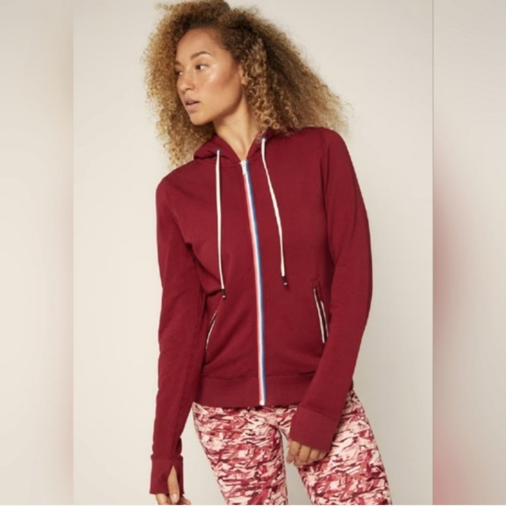 NWT FOURLAPS RUSH FULL ZIP HOODIE RED VELVET MEDIUM PRIDE 🌈